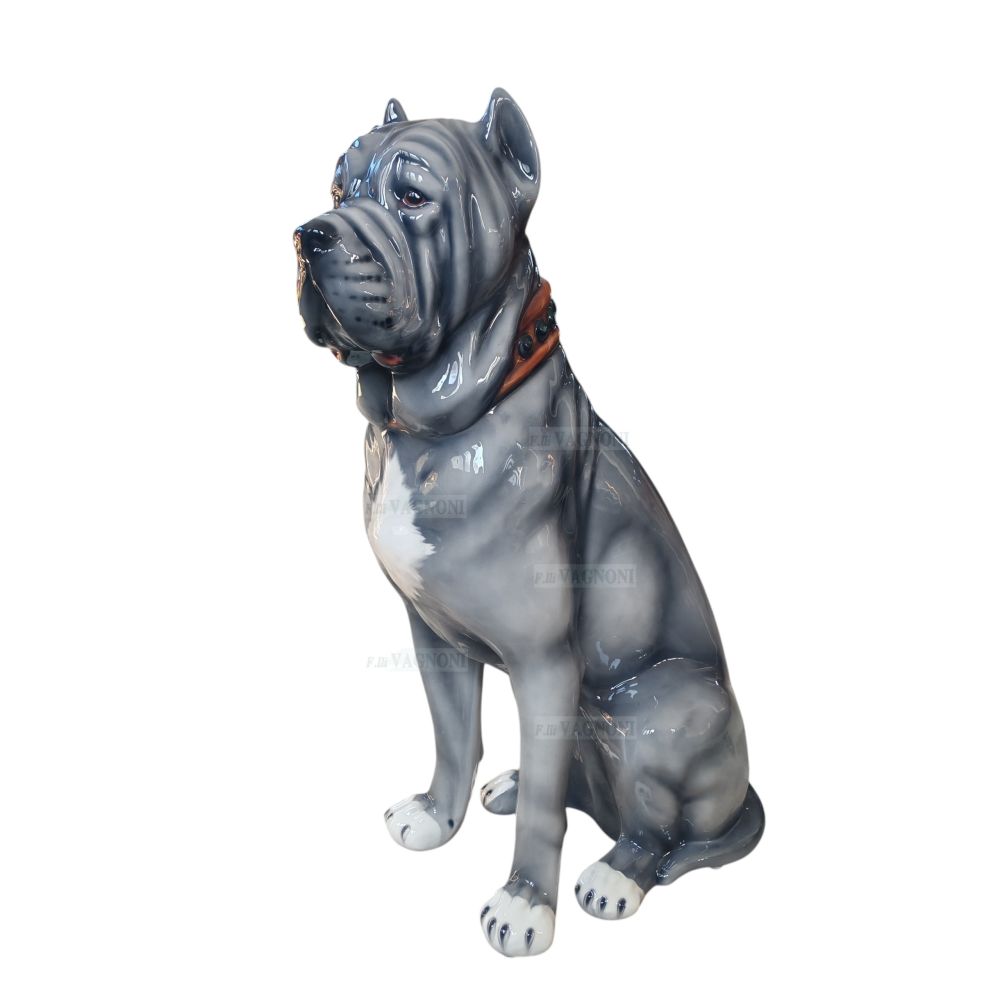 STATUA CANE MASTINO IN CERAMICA CM. 105 -ANIMALI-